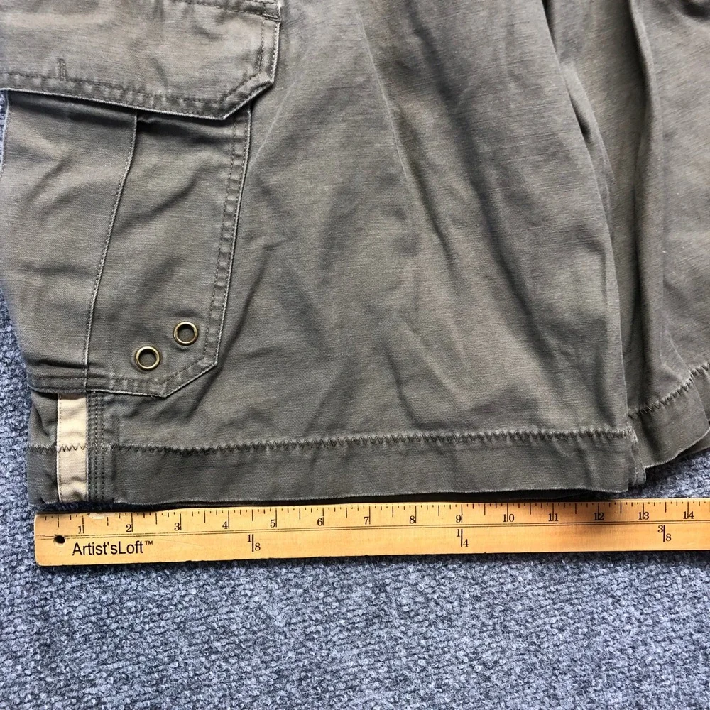Arizona Jean Company Mens 34 Cargo Shorts Olive Green Cotton Twill Utility